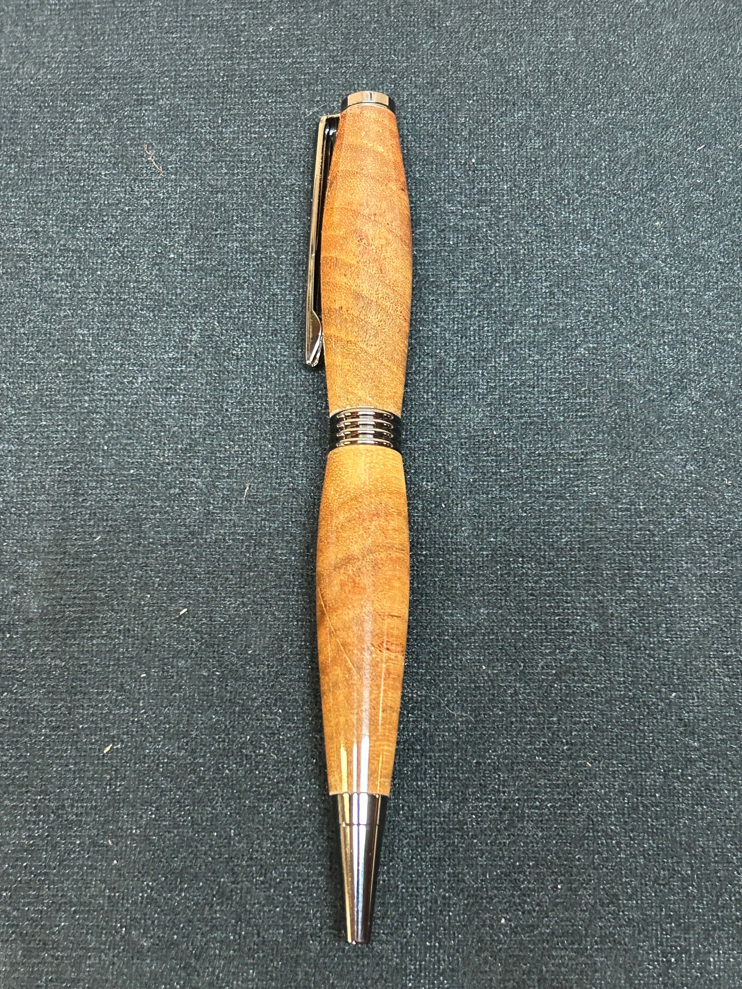 Trimline Twist Pen with Canary Wood and Chrome and Gun Metal Finish