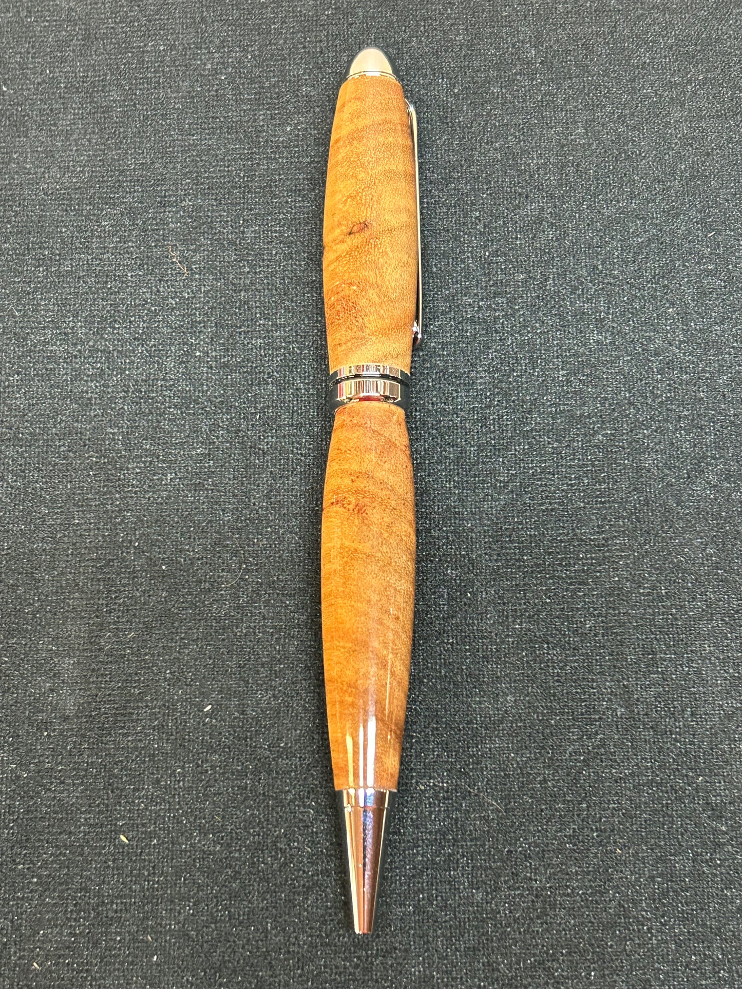 Designer Twist Pen with Canary Wood and Chrome Finish
